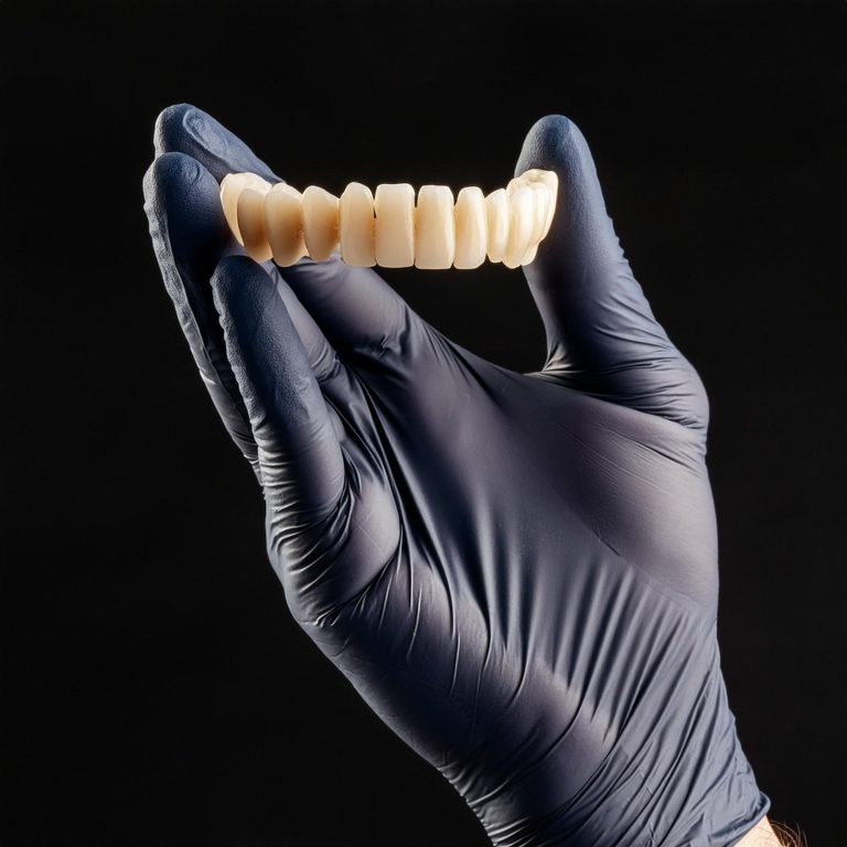 Firefly dental bridge on a hand with gloves 49314 (1)